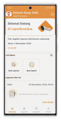 Tampilan Beranda Aplikasi